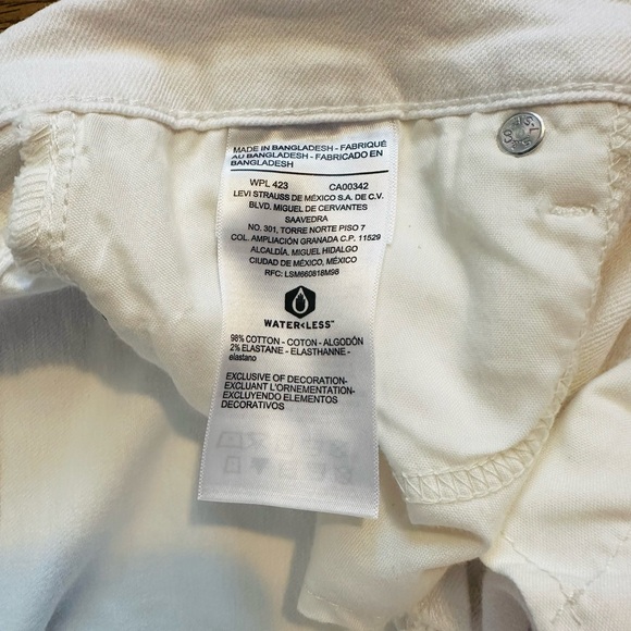 Signature by Levis womens mid rise skinny crop size 8 white - Picture 3 of 5